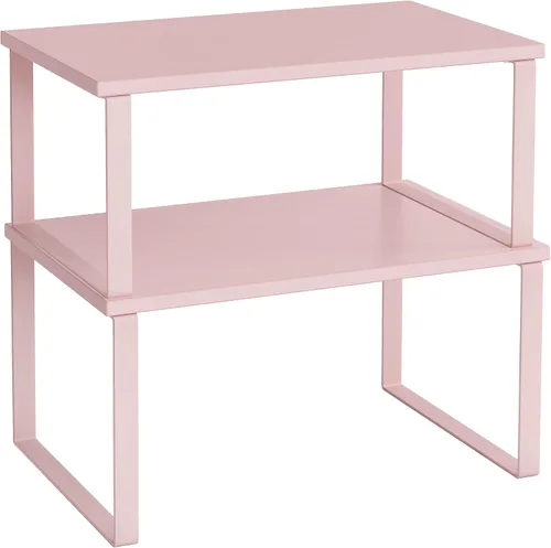 Vista 9 de SONGMICS Estante Organizador de Gabinete, Juego de 2 Estantes de Encimera de Cocina, Almacenamiento de Cocina, Estante de Especias, Apilable