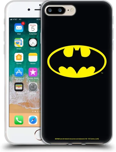 Vista 105 de Head Case Designs Funda de gel con licencia oficial de Batman DC Comics Bat Signal Logos [protección de grado militar] compatible con Apple iPhone 7
