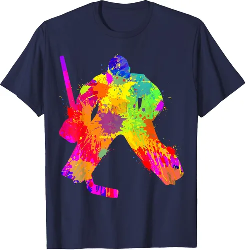 Vista 75 de Camiseta de hockey de hockey sobre hielo, Negro