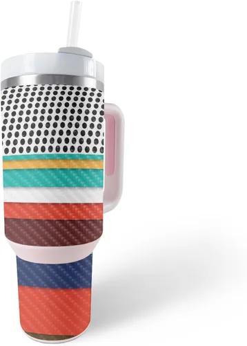 Vista 17 de MightySkins - Funda de fibra de carbono compatible con el vaso Stanley The Quencher H2.0 FlowState de 40 onzas, vida útil, acabado de fibra