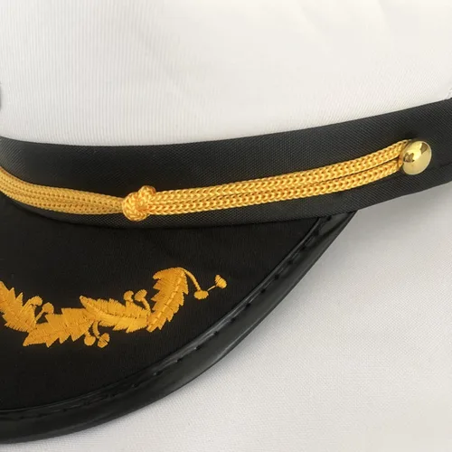 Vista 5 de LUOZZY 3 piezas de sombrero de capitán para hombres y mujeres, sombrero de marinero bordado Almirante azul marino, sombrero de capitán y marineros