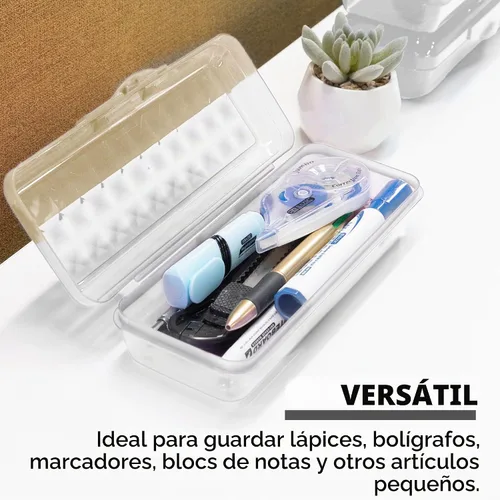Vista 4 de BAZIC PRODUCTS LUCENT - Caja de lápices transparente, tapa con cierre a