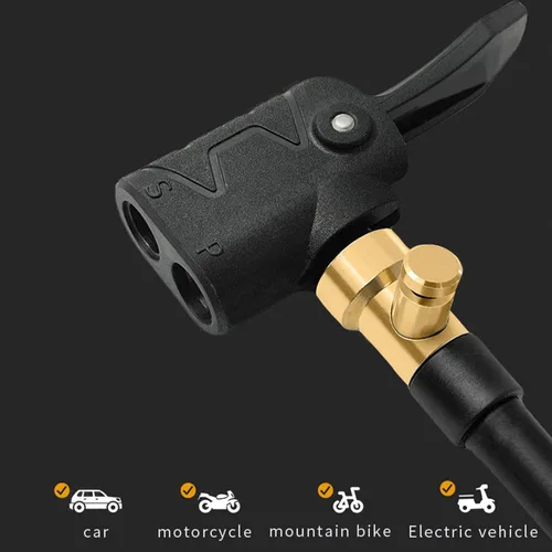 Vista 6 de Tubo de extensión de accesorios de compresor de aire de manguera extendida con adaptador de portabrocas de aire, manguera infladora de neumáticos No