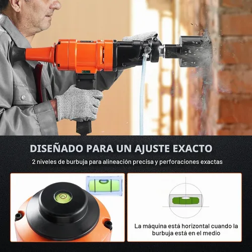 Vista 5 de VEVOR Perforadora de base de diamante 4" aparejo de taladro de base