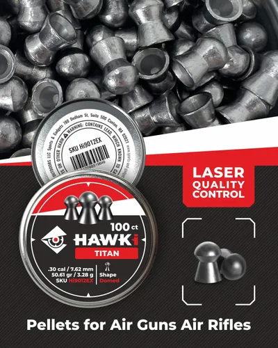 Vista 3 de Balas de Airsoft Hawki Diseñadas para Tiro al Blanco y Caza