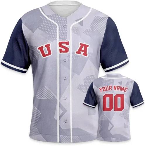 Vista 36 de Custom 2026 World Baseball Jersey Sports Shirt for Fans Men Youth Women Gifts Personalize Your Name Number S-6XL