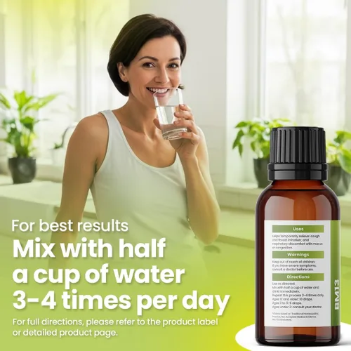 Vista 6 de Bestmade Natural Products BM13 - Remedio homeopático para la tos aguda y crónica, tos ferina, molestias en el pecho, sin somnolencia, seguro
