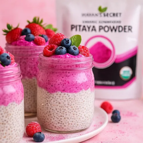 Vista 5 de Mayan's Secret 3.5oz Pitaya Rosa Polvo Orgánico Dragonfruit Vitamina C