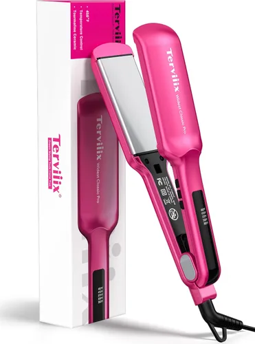 Vista 7 de Terviiix Plancha plana de 1/2 pulgada para cabello corto, alisador y rizador de pelo pequeño 2 en 1 para cortes y retoques de Pixie, mini plancha