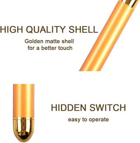 Vista 8 de Vv8oo Beauty Bar 24 K Golden Pulse Facial Masajeador de cara, Eléctrico en forma de T Masaje Herramientas de Levantamiento de Cara Anti-Arrugas Piel