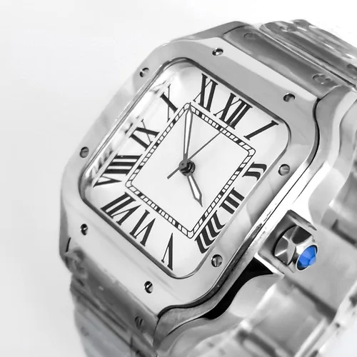 Vista 5 de Reloj de pulsera cuadrado de moda para hombre, 3ATM, impermeable, de acero sólido, MIYOTA 8215, relojes automáticos para hombre, viento automático