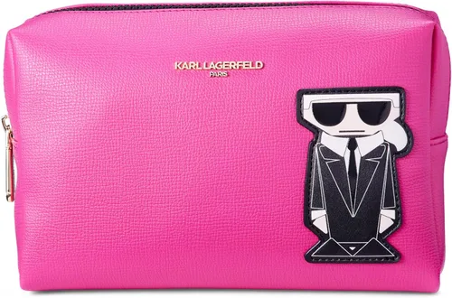 Vista 8 de KARL LAGERFELD Women's Maybelle Cosmetic Bag Negro/Rosa multicolor