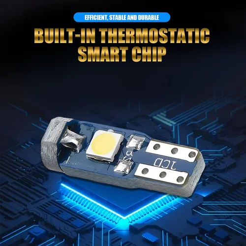 Vista 3 de Paquete de 20 luces LED T5 para tablero de automóvil, bombilla de luz 3030-3SMD de repuesto con enchufe de bloqueo giratorio, bombilla LED