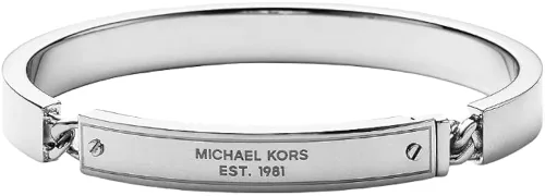 Vista 2 de Michael Kors - Pulsera de acero inoxidable con llamativas decoraciones de cristal