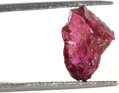 Vista 2 de GEMHUB Piedra preciosa natural áspera de tamaño pequeño granate, piedra preciosa suelta 4.05 Ct. piedra preciosa de color rojo, Gema, Granate