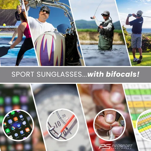 Vista 5 de proSPORT BIFOCAL - Lentes de sol tintados para hombre y mujer, alta definición, amarillo ámbar ahumado, +1.50 +1.75 +2.00 +2.25 +2.50