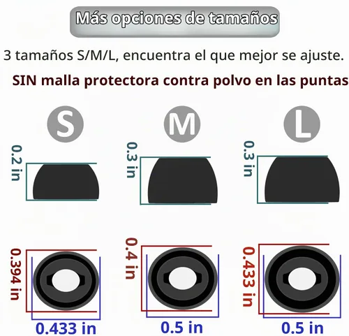 Vista 3 de 6 pares de auriculares de repuesto para Galaxy Buds Pro Eartips, S/M/L de 3 tamaños, goma de silicona flexibles, puntas de ala compatibles con Negro