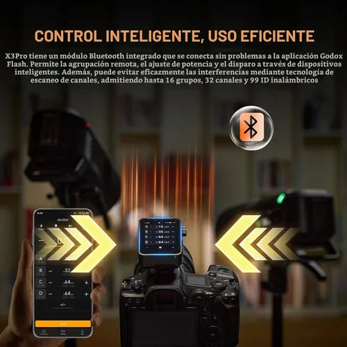 Vista 6 de Godox Disparador de flash X3 Pro C TTL para Canon (X3 actualizado 2026)