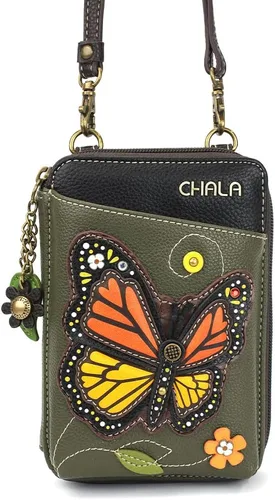 Vista 3 de CHALA Cartera cruzada para teléfono celular, bolso de mano multicolor de piel sintética para mujer con correa ajustable