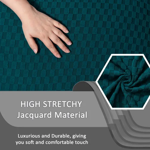 Vista 2 de ULTICOR Fundas de sofá reclinable de 8 piezas, fundas elásticas de jacquard para sofá reclinable de 3 cojines, fundas deslizables gruesas, suaves