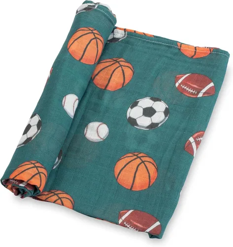 Vista 7 de LollyBanks Manta de Envolver, Manta de Bebé 100% Algodón, Manta de Envolver de Muselina Suave 47 x 47 Pulgadas, Manta de Bebé Neutra para Niños