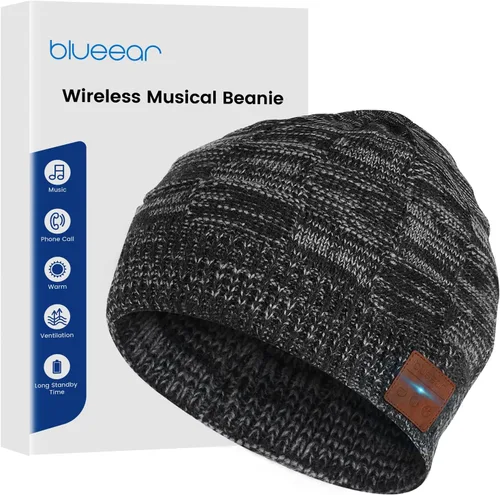 Vista 11 de Gorro Bluetooth con auriculares para deportes al aire libre, regalo Negro