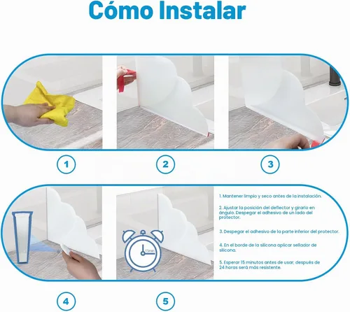 Vista 6 de Paquete de 1 protector grande de salpicaduras de ducha para ducha walk-in, actualizado 9.25 x 9.25 pulgadas protectores de salpicaduras de bañera