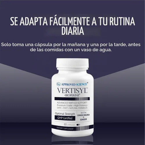 Vista 7 de Approved Science VertiSyl - Ginkgo Biloba, jengibre, vitamina D3, BioPerine - 60 Cápsulas - 1 mes de suministro