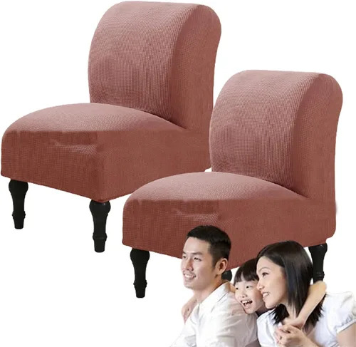 Vista 49 de Fundas elásticas para silla sin brazos, extraíbles y lavables, de elastano jacquard sin reposabrazos, protector de muebles para sala de estar, Verde