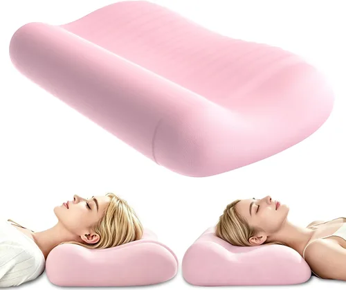 Vista 9 de Almohada cervical para dormir, almohadas de espuma viscoelástica para Azul