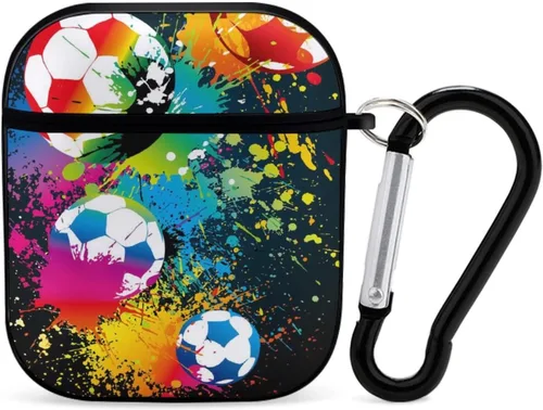Vista 20 de Funda protectora de silicona compatible con AirPods 2 y 1 (camuflaje militar de camuflaje frío)