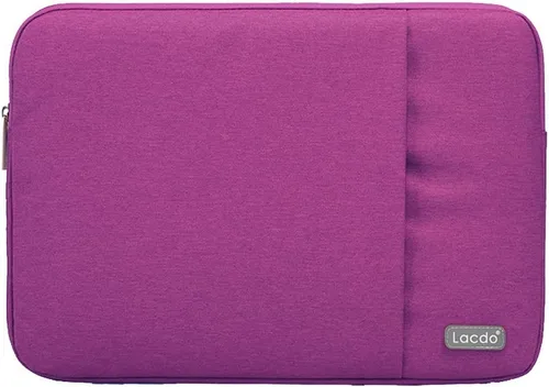 Vista 3 de Funda Lacdo de 11 a 15 in con tela impermeable para Macbook Air Pro, Púrpura