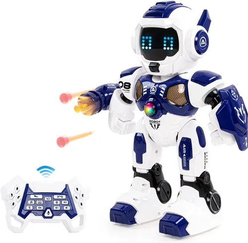 Vista 7 de Robot de juguete RC para niños de 3, 4, 5, 6, 7, 8, robot programable inteligente con detección de gestos, robot de control remoto para niños