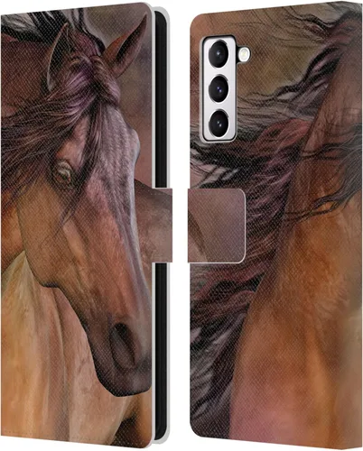 Vista 383 de Head Case Designs Officially Licensed Laurie Prindle A Morgan Christmas Western Stallion Leather Wallet Case Compatible with Samsung Galaxy A07 4G