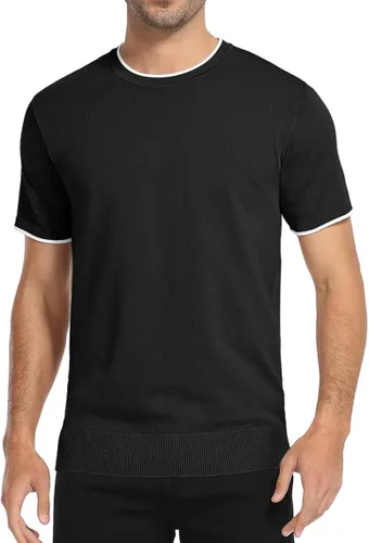 Vista 3 de Sailwind Mens Short Sleeve Crew Neck Contrast Trim Knit T-Shirt