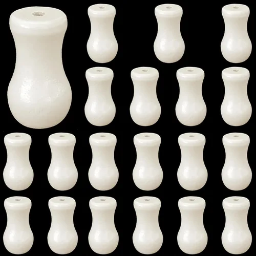 Vista 9 de 20 piezas de cordón blanco con borlas de plástico para persianas, persianas, herrajes para ventana, perillas
