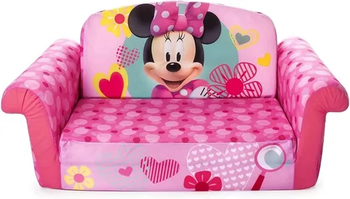 Vista 7 de Muebles Marshmallow para niños, sofá de espuma 2 en 1, Minnie Mouse, por Spin Master