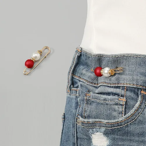 Vista 111 de 4 piezas de clip de anillo de bufanda para mujer, broche de perlas y flores, hebilla de metal para chal, accesorios de decoración para damas y niñas