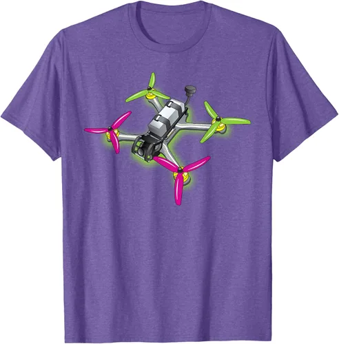 Vista 11 de Freestyle FPV Racing Drone Pilot Acro Quadcopter - Camiseta de sandía, Negro, S
