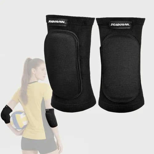 Vista 7 de Coderas de voleibol para jóvenes 2XS-XL - Protector de codo para niños y adolescentes con acolchado transpirable de esponja gruesa Negro