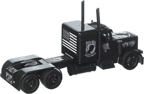 Vista 2 de New-Ray 1:32 W/B - Homenaje a los veteranos de Peterbilt Black Out Pow/Mia
