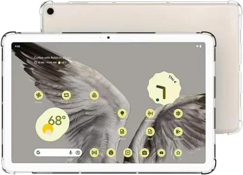 Vista 4 de Zeking Funda para tableta Google Pixel (2023), esquinas reforzadas transparentes transparentes de poliuretano termoplástico (TPU) para tableta