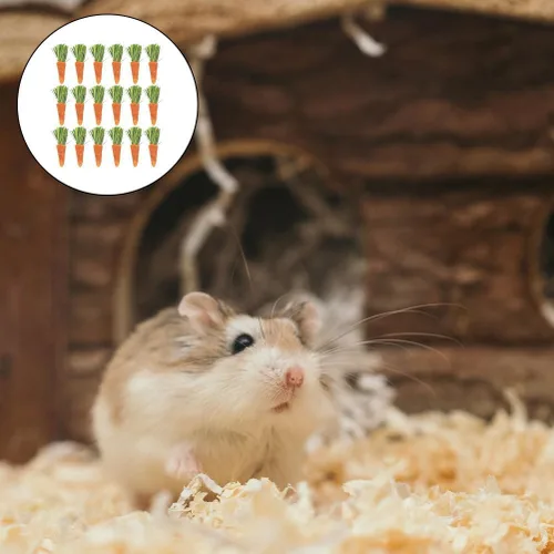 Vista 7 de GANAZONO Conejo masticable zanahorias animales pequeños palitos de dentición hámster masticar juguetes naturales cuidado dental mascota masticable