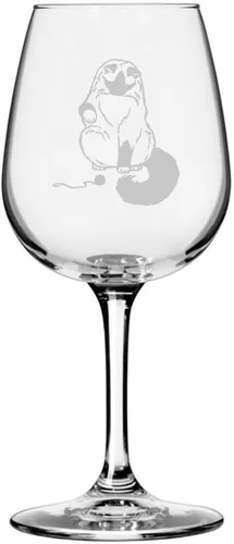 Vista 58 de Copa de vino de 12.75 onzas con temática de gato abisinio grabada para todo uso