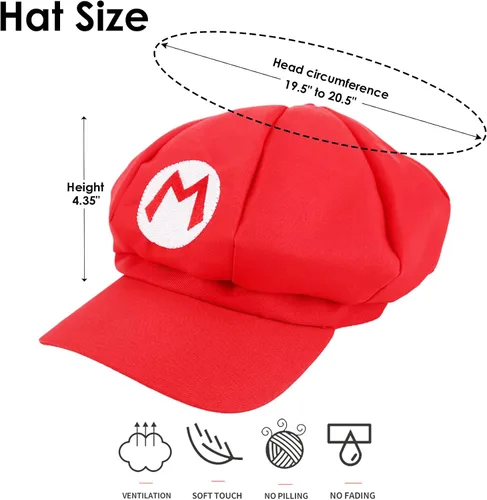 Vista 2 de Vegove Super Bros Mary & Luigi Tutu & Hat Costumes for Girls, Kids Funny Halloween Cosplay Outfits Accessories