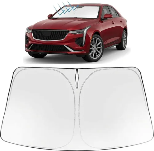 Vista 117 de Proadsy Parasol para parabrisas Rivian R1S 2022-2025 2026 de 4 capas plegable, protector de parasol frontal que bloquea los rayos UV, mantiene
