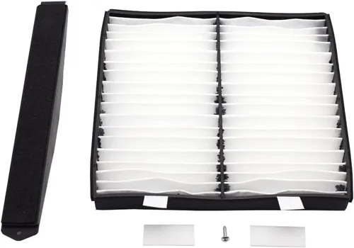 Vista 2 de Kit de reacondicionamiento de filtro de aire de cabina con filtro y cubierta de acceso compatible con Chevy Silverado Tahoe Suburban GMC Sierra
