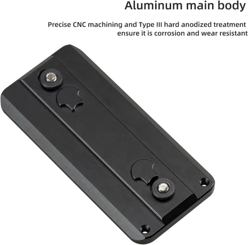 Vista 2 de Adaptador de placa de trípode FANAUE Keymod Rail con tornillos de seguridad, para cabezal de bola de trípode, compatible con Arca Swiss RRS Dovetail