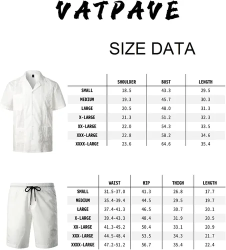 Vista 7 de VATPAVE Camisas de guayabera cubana de manga corta con botones para hombre