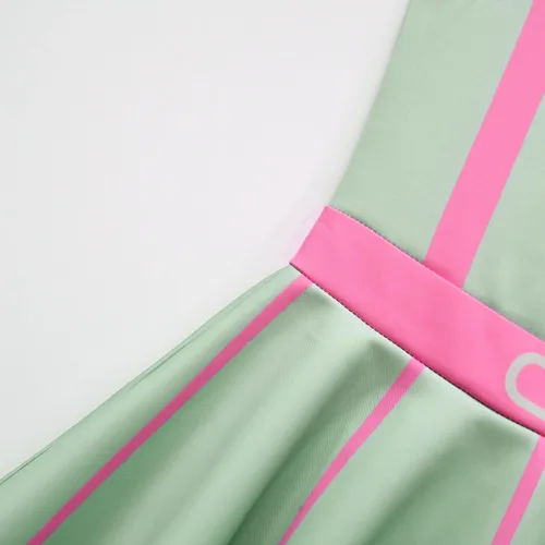 Vista 6 de Babykea Traje de cosplay de guinga rosa para niñas, disfraz de tutú de muñecas rosas de Halloween